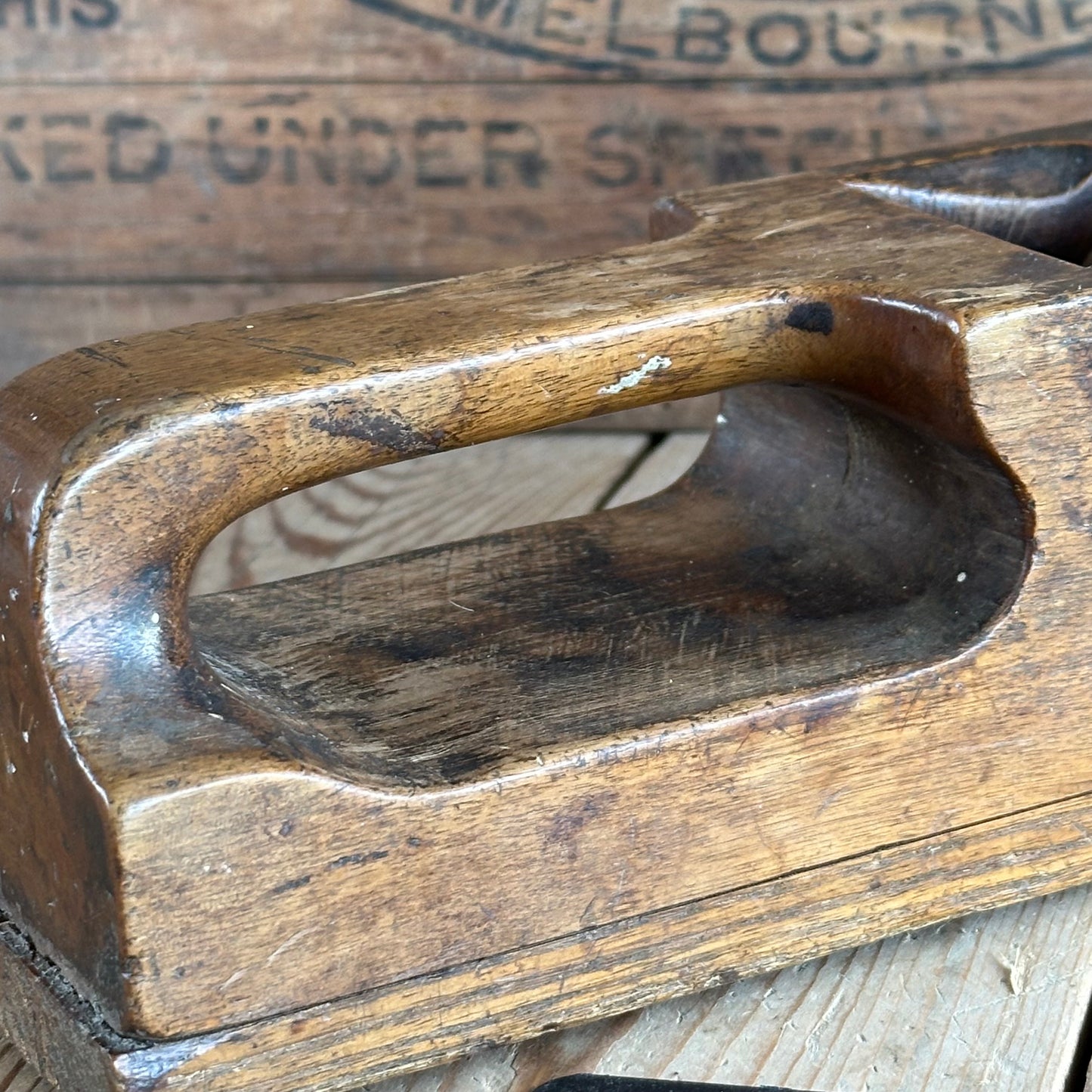 N1906 COOL! Antique French wooden ROMAN Style PLANE