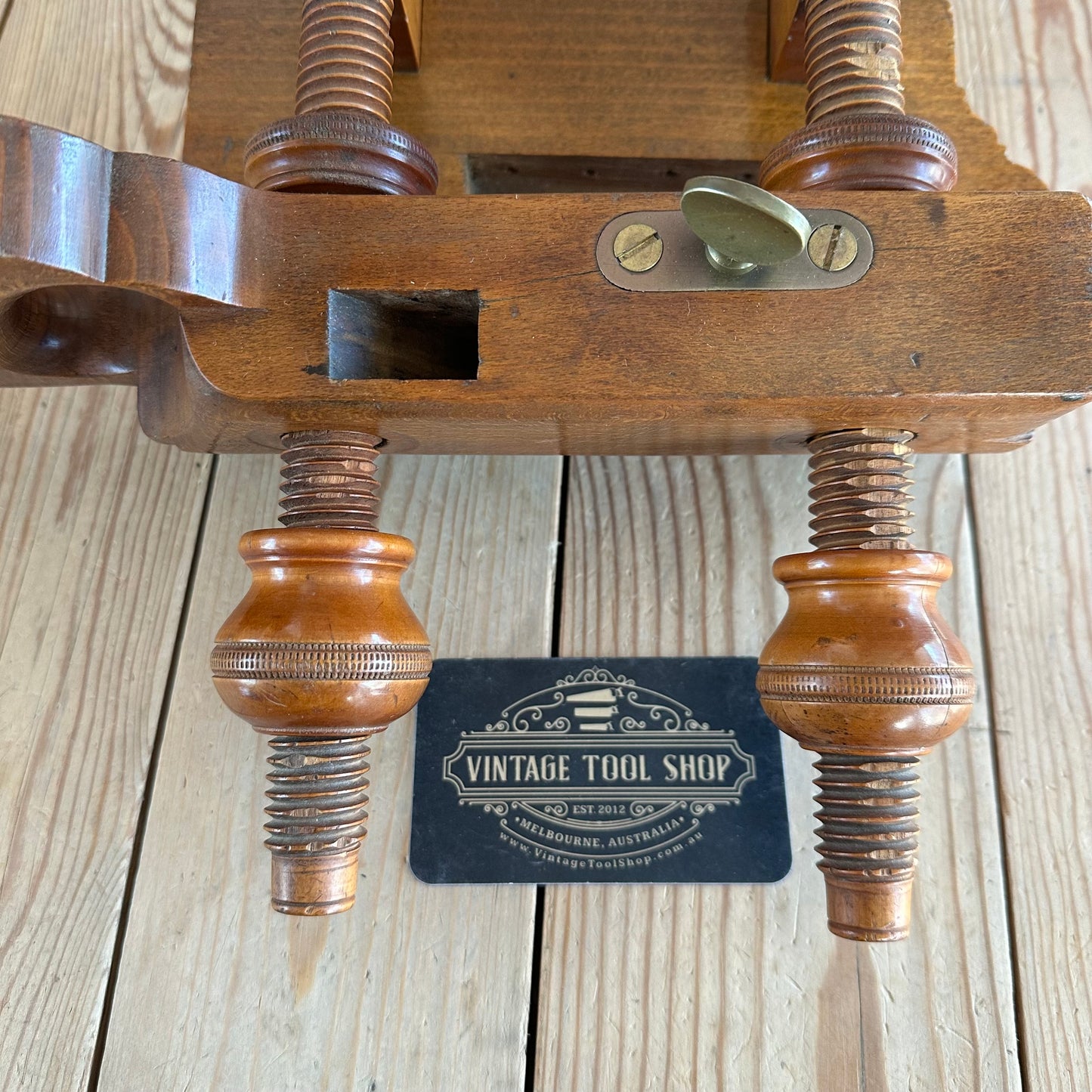 T8553 Antique OHIO TOOL CO No:101 Boxwood Armed PLOUGH PLANE