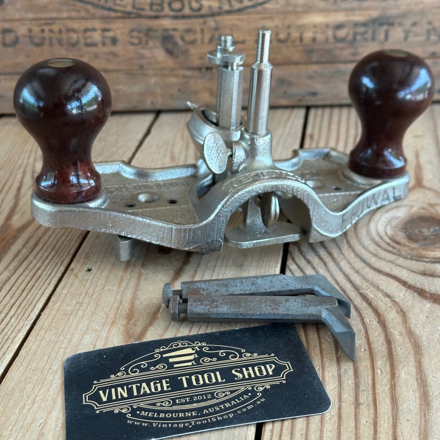 H1766 Vintage STANLEY England No.71 Router PLANE IOB