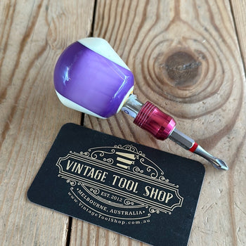 TR156 Repurposed Purple No.12 POOL BALL HEX TIP DRIVER by Tony Ralph