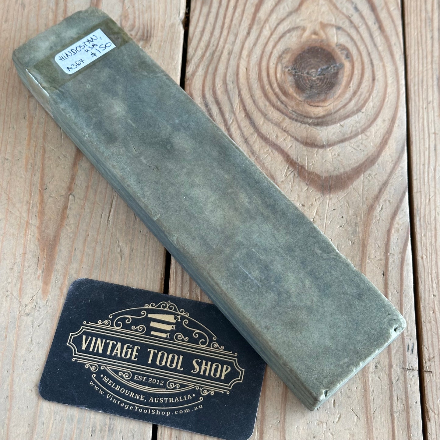 A367 Vintage HINDOSTAN USA Natural Sharpening STONE water stone WHETSTONE