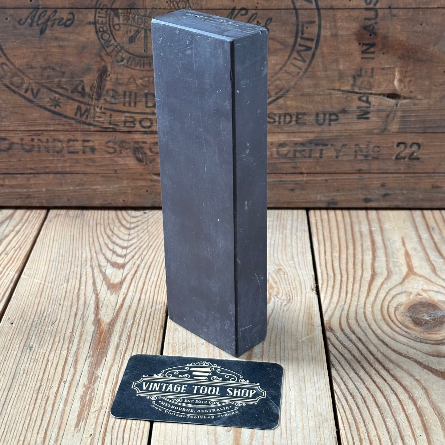 A382 MASSIVE! Vintage extra wide FRENCH LA LUNE natural sharpening water STONE