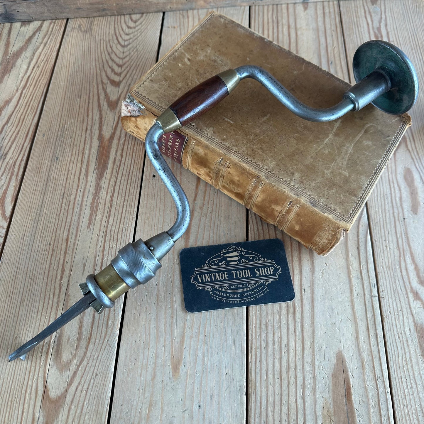 SOLD. H2007 EARLY! Antique 1867-1878 MILLERS FALLS USA No.4 ROSE CHUCK BRACE DRILL