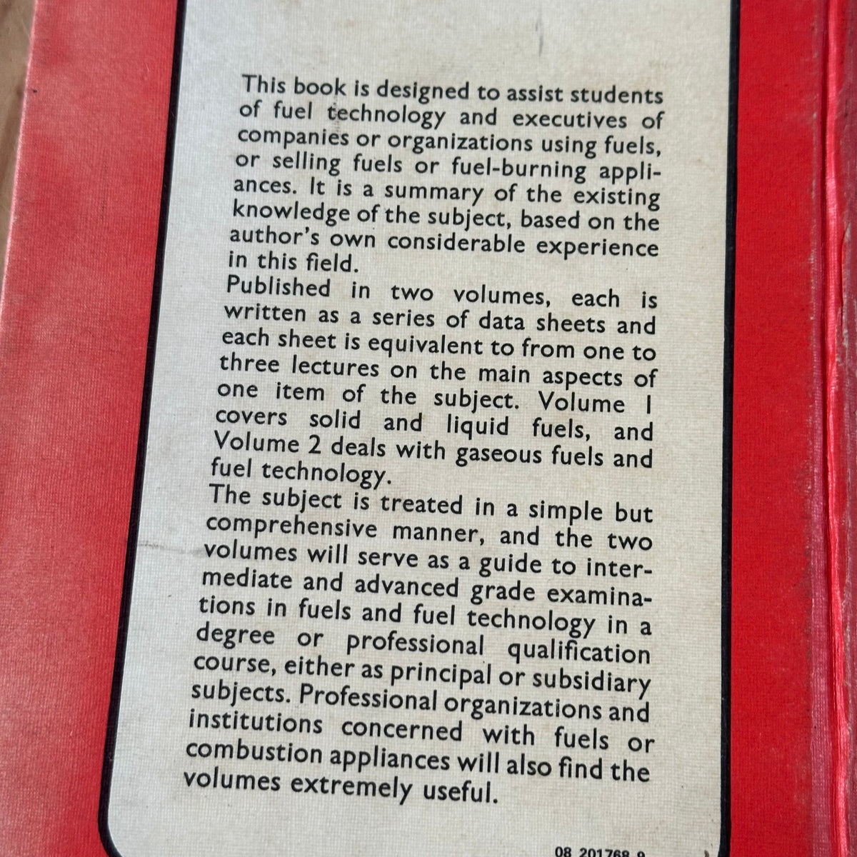 N2050 Vintage BOOK FUELS and FUEL TECHNOLOGY Vol 1 A Summarised Manual by W.Francis