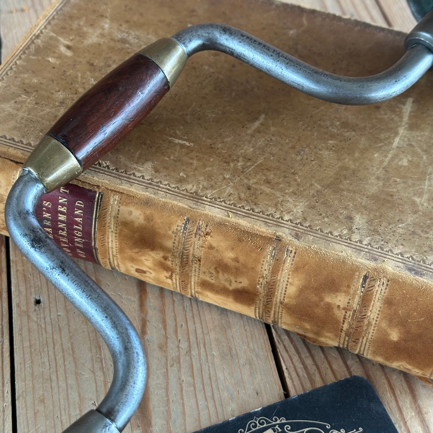 SOLD. H2007 EARLY! Antique 1867-1878 MILLERS FALLS USA No.4 ROSE CHUCK BRACE DRILL