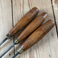 N1768 Vintage 3 x ADDIS SKEW Carving CHISEL Set curved