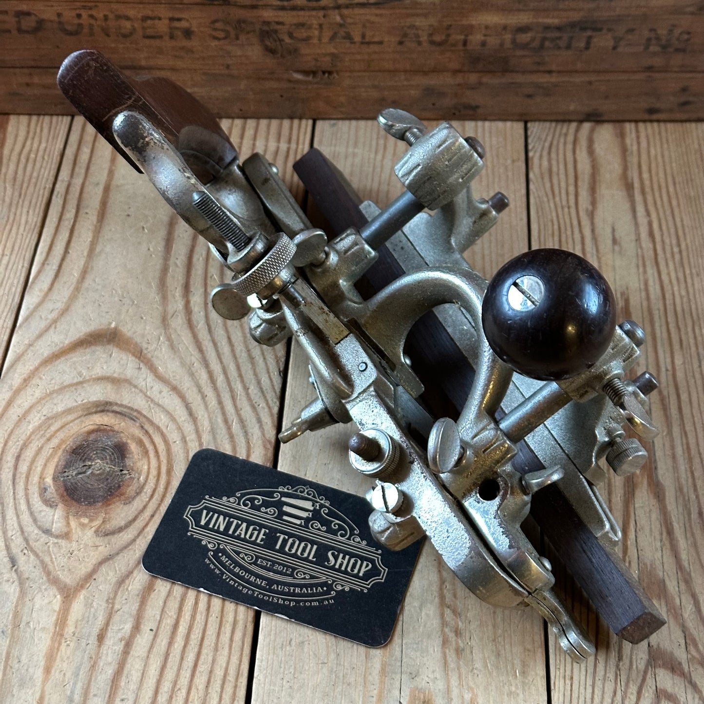 H2491 Vintage STANLEY USA Sweetheart era No.45 Combination PLANE with cutters