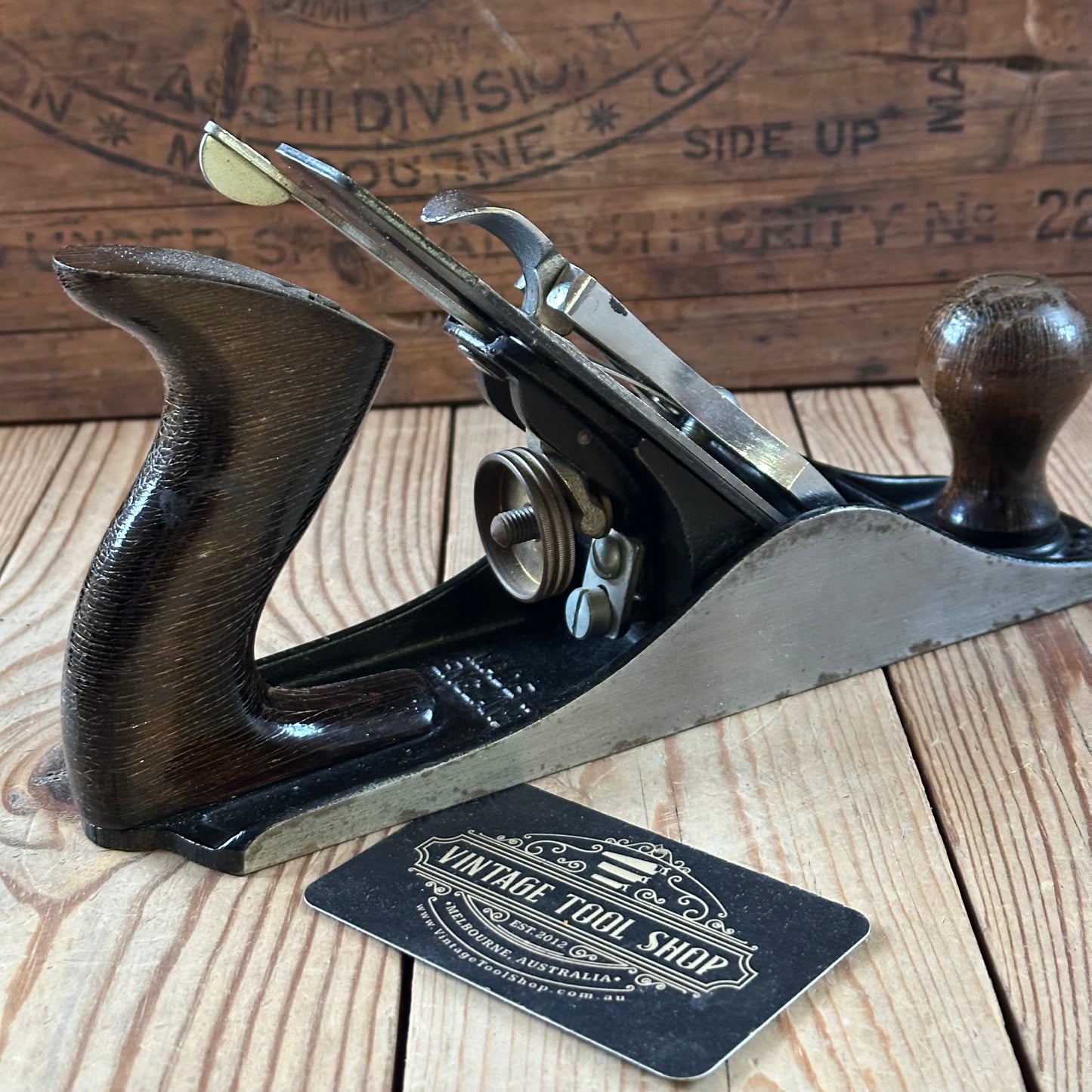 H2477 Vintage STANLEY England No.4 smoothing PLANE IOB