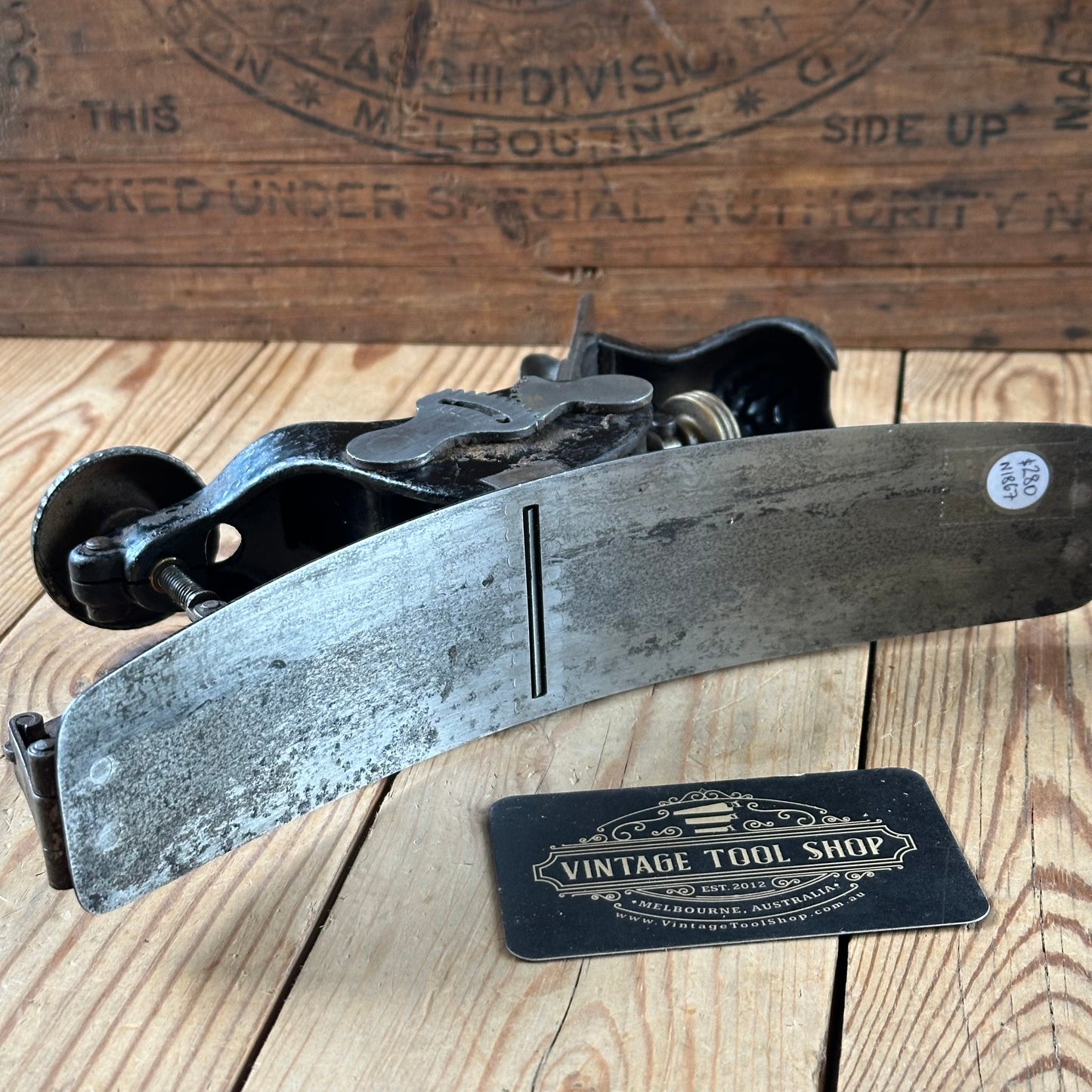 N1867 Antique STANLEY USA No.113 COMPASS Plane