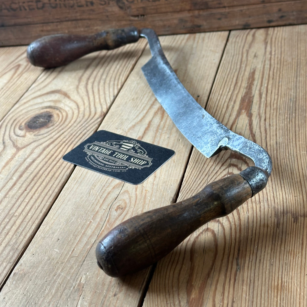 H2564 Vintage 8” New Haven Edge Tool Co USA DRAWKNIFE draw knife