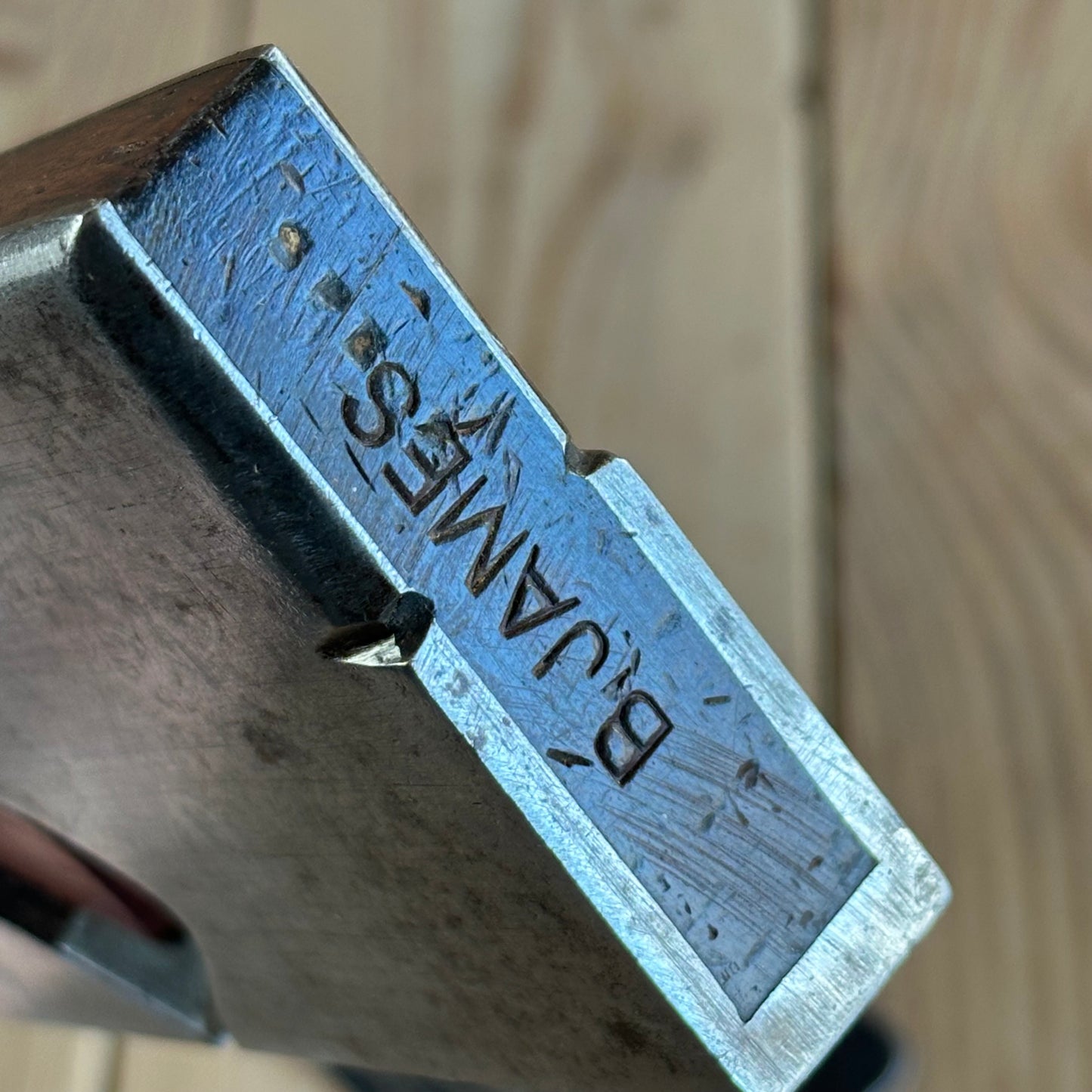 N1923 Antique SPIERS Scotland 3/4” 19mm wide Iron & MAHOGANY INFILL Shoulder PLANE