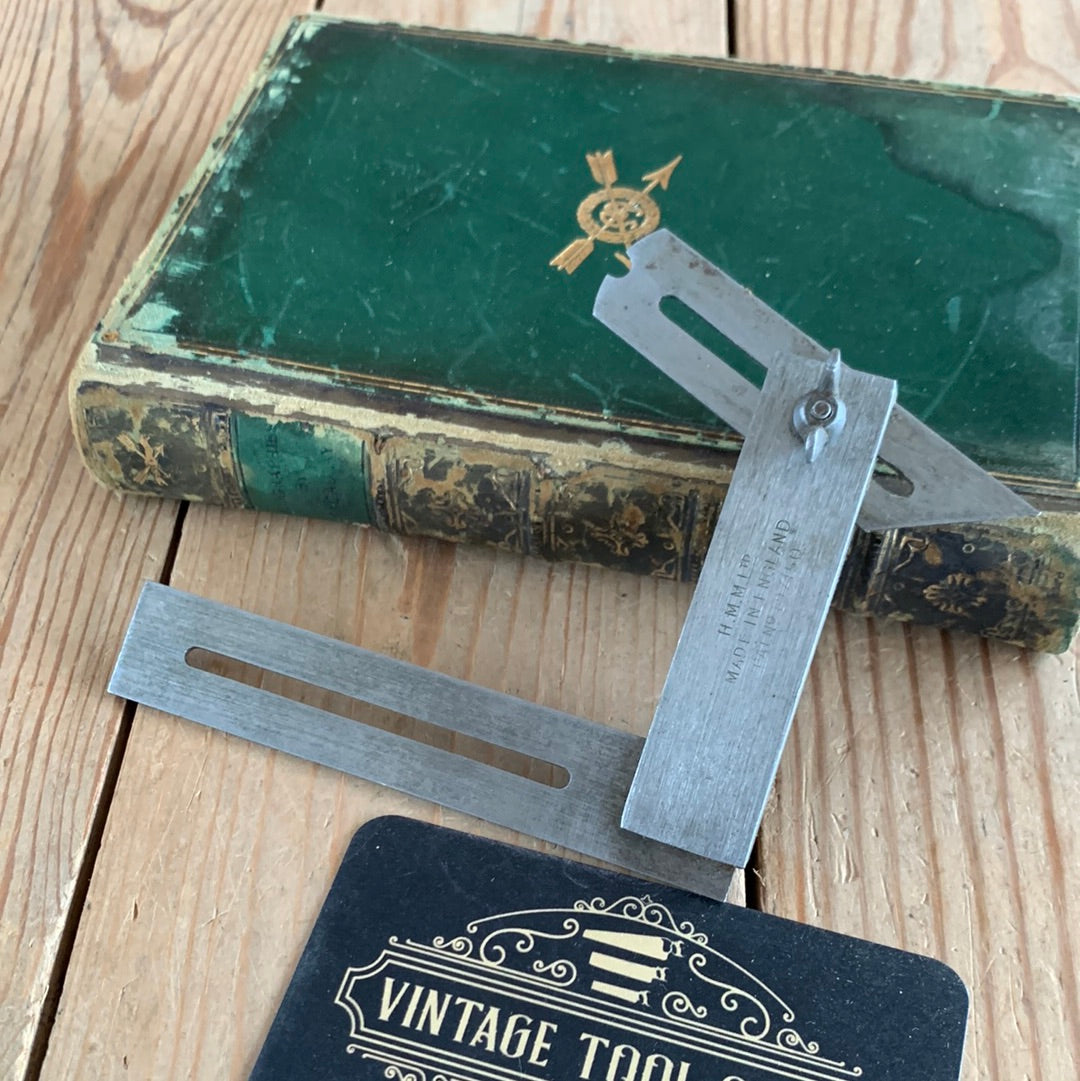 H501 Vintage HMM England small metal SQUARE BEVEL