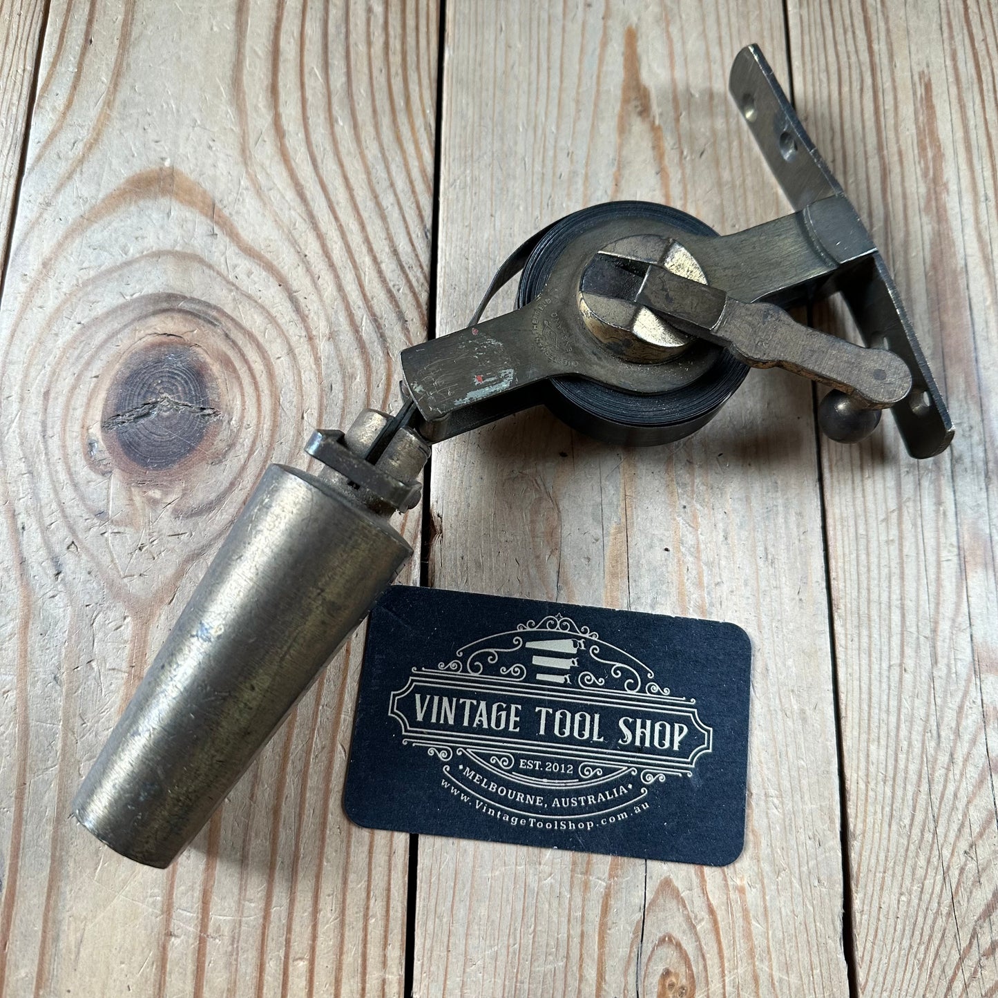 H2472 Vintage CHESTERMAN England War Department Brass TANK DIPPING  measuring TAPE