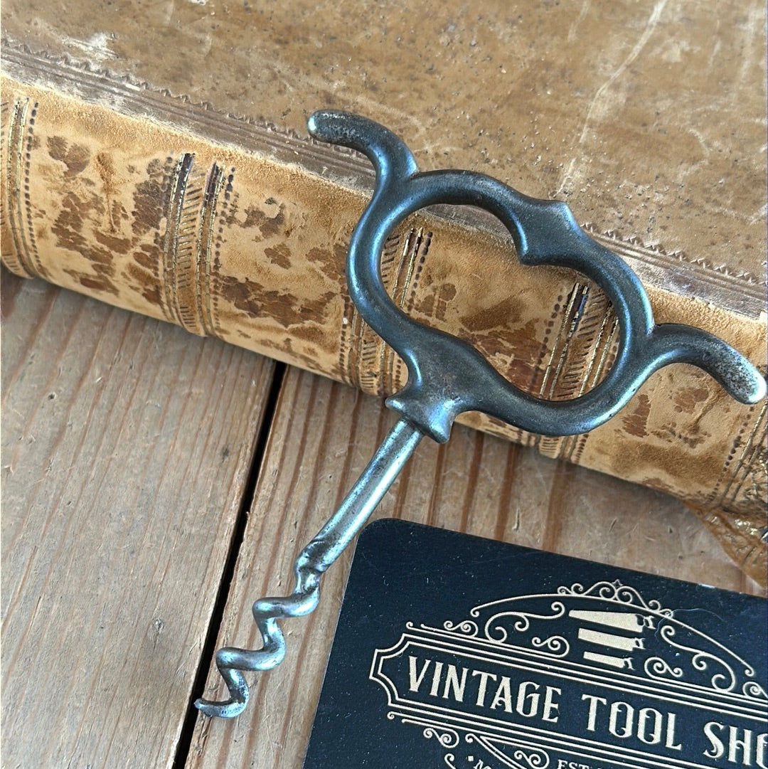 SOLD T3266 Vintage metal BOTTLE OPENER CORKSCREW straight pull