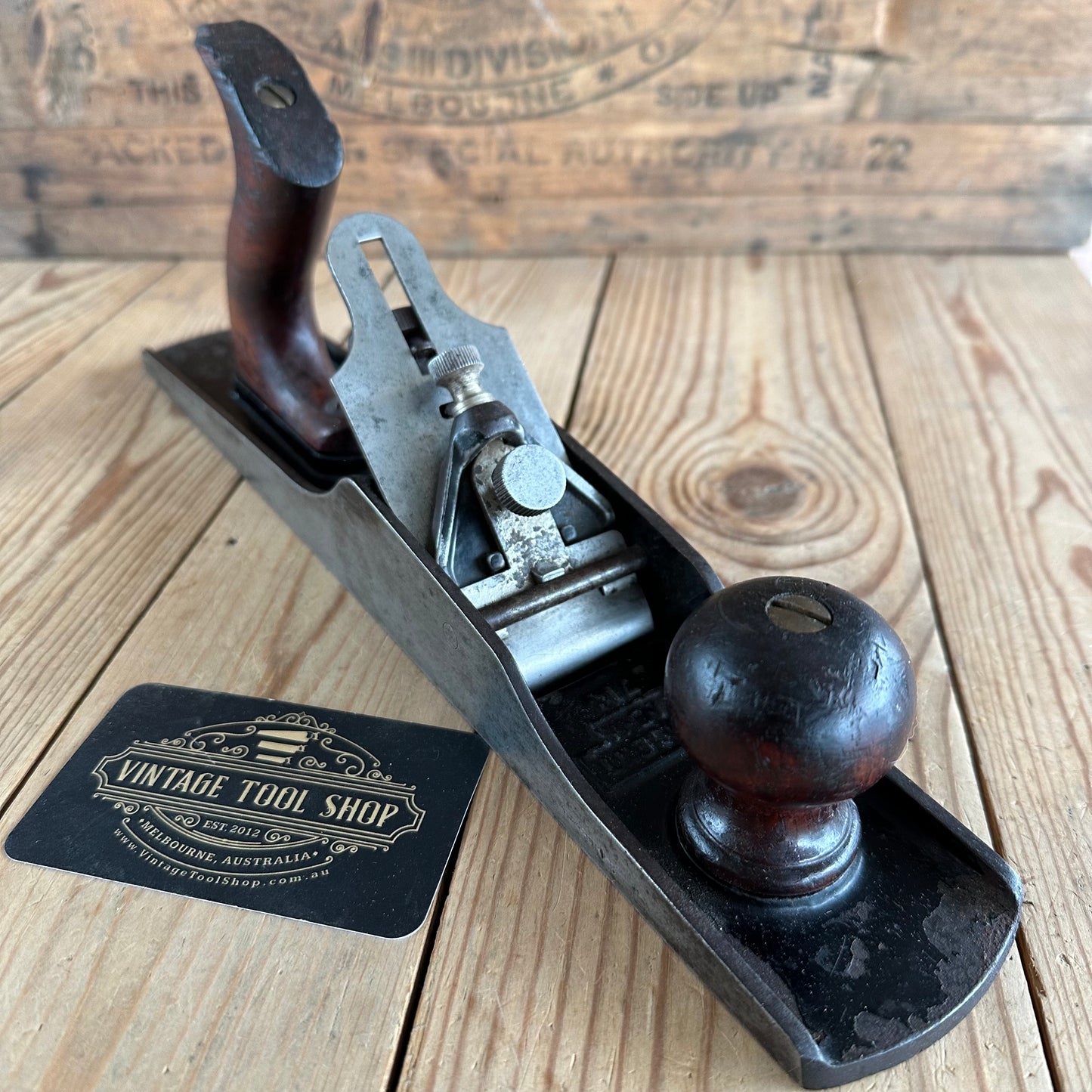 H172 Vintage SARGENT No:714 stay set jack PLANE with Mahogany handles