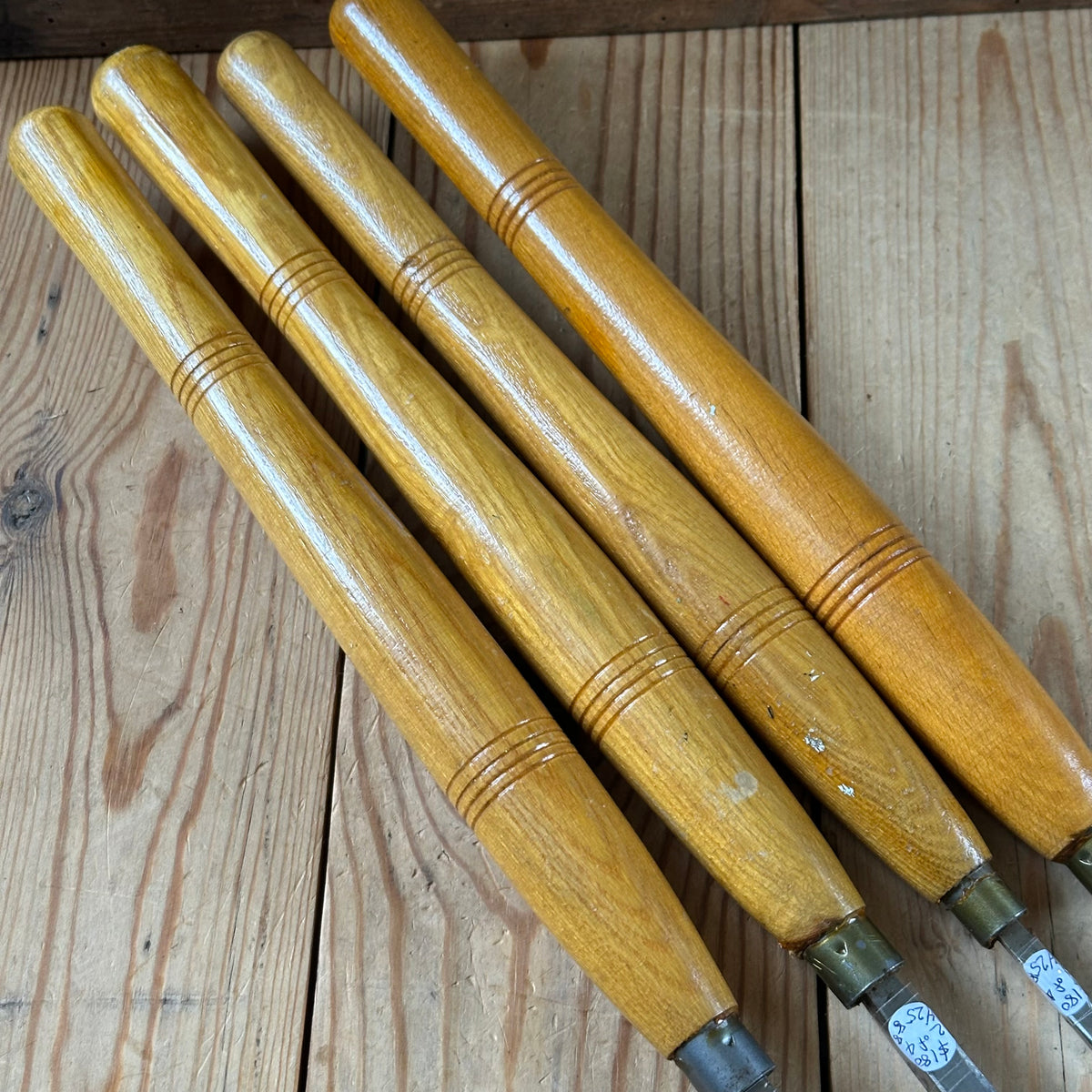 H2588 TIDY! Vintage 4 x Robert SORBY lathe turning CHISELS
