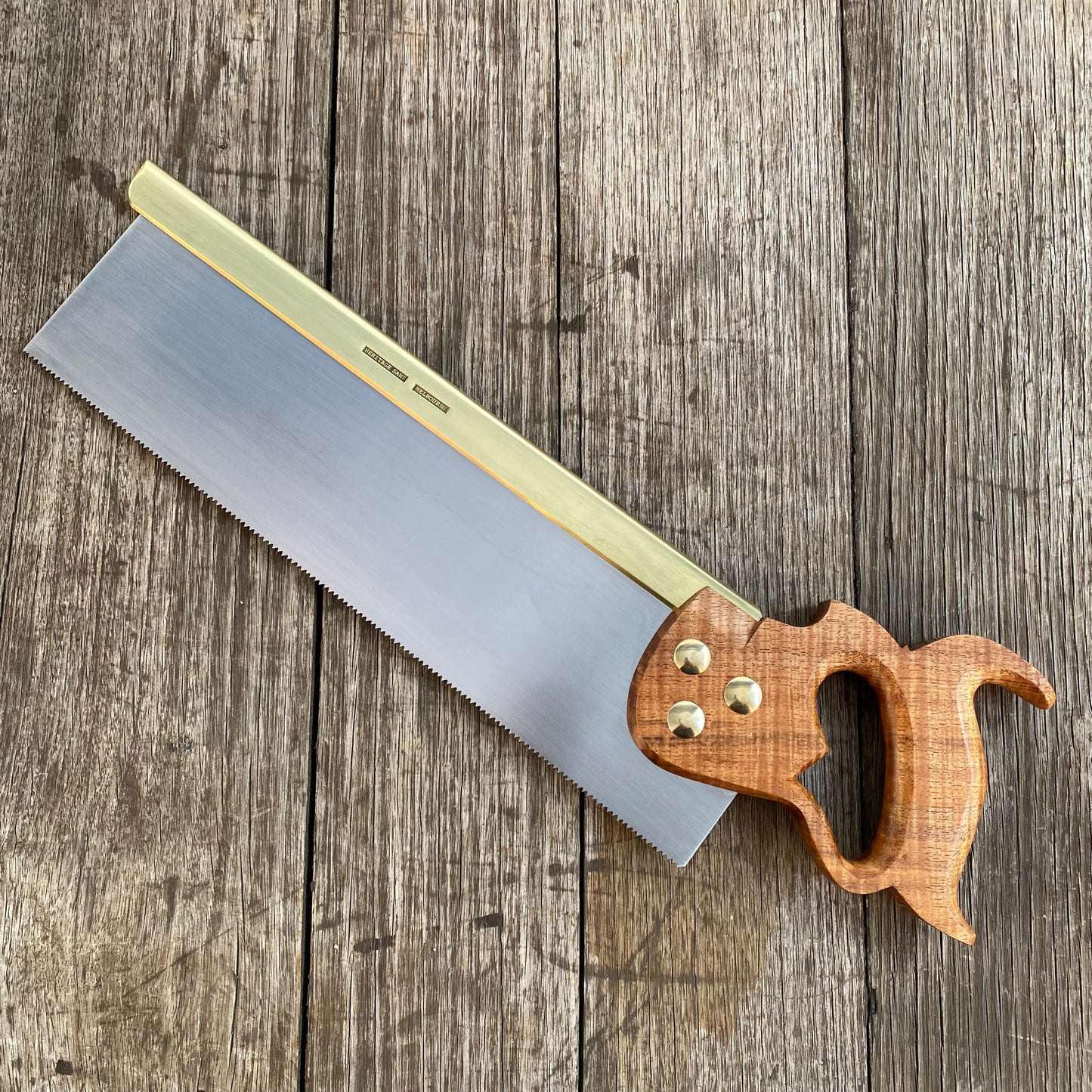 VHS186 HERITAGE SAWS Melbourne 14” KINGSTON 11ppi XCUT Carcass SAW with TASMANIAN BLACKWOOD handle