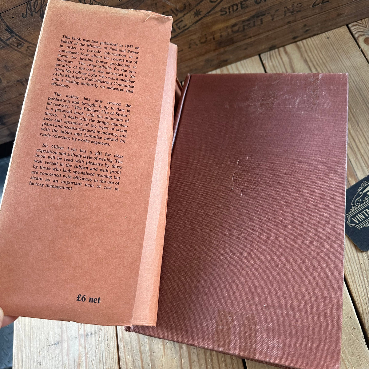 N2054 Vintage BOOK The EFFICIENT USE of STEAM by O.Lyle