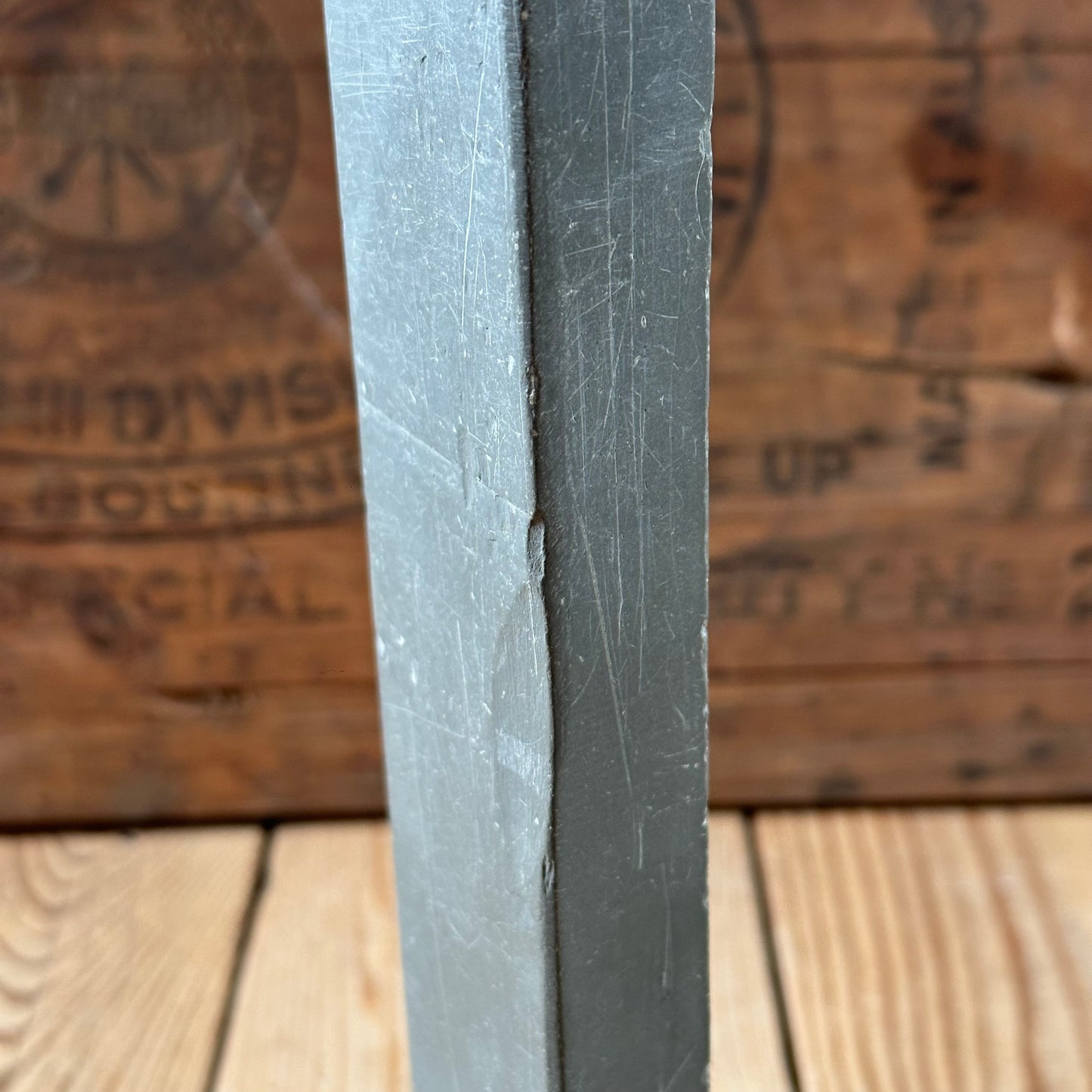 A385 Vintage rare 8” GREEN German THURINGIAN slate Razor HONE sharpening stone waterstone