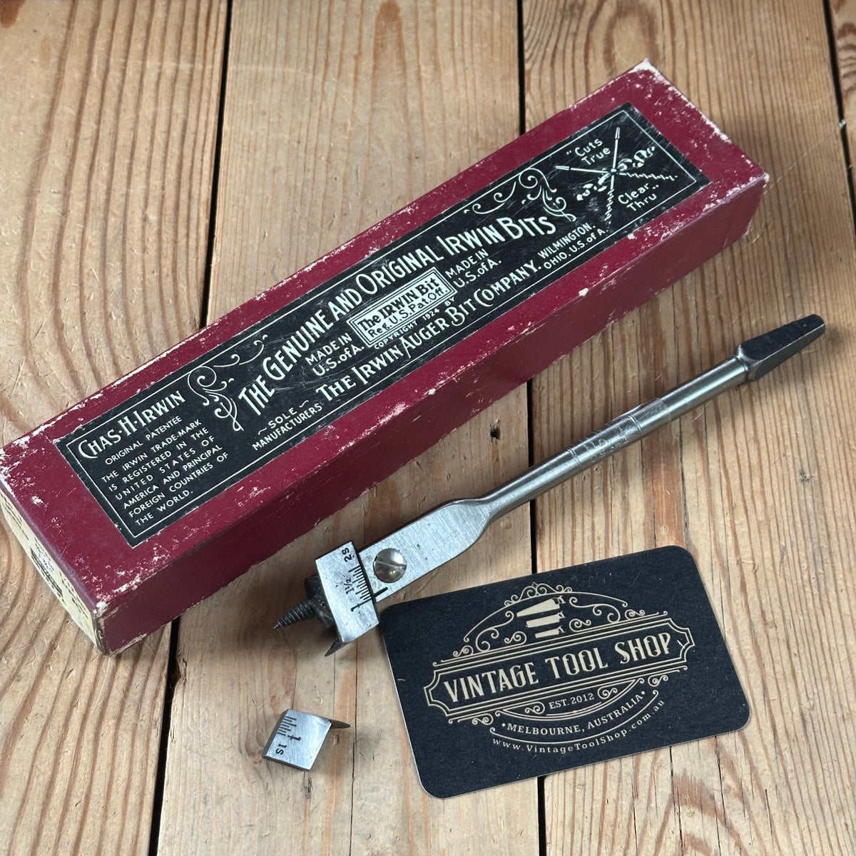 N1833 NEW OLD STOCK! Vintage IRWIN USA No.1 expansive DRILL BIT IOB