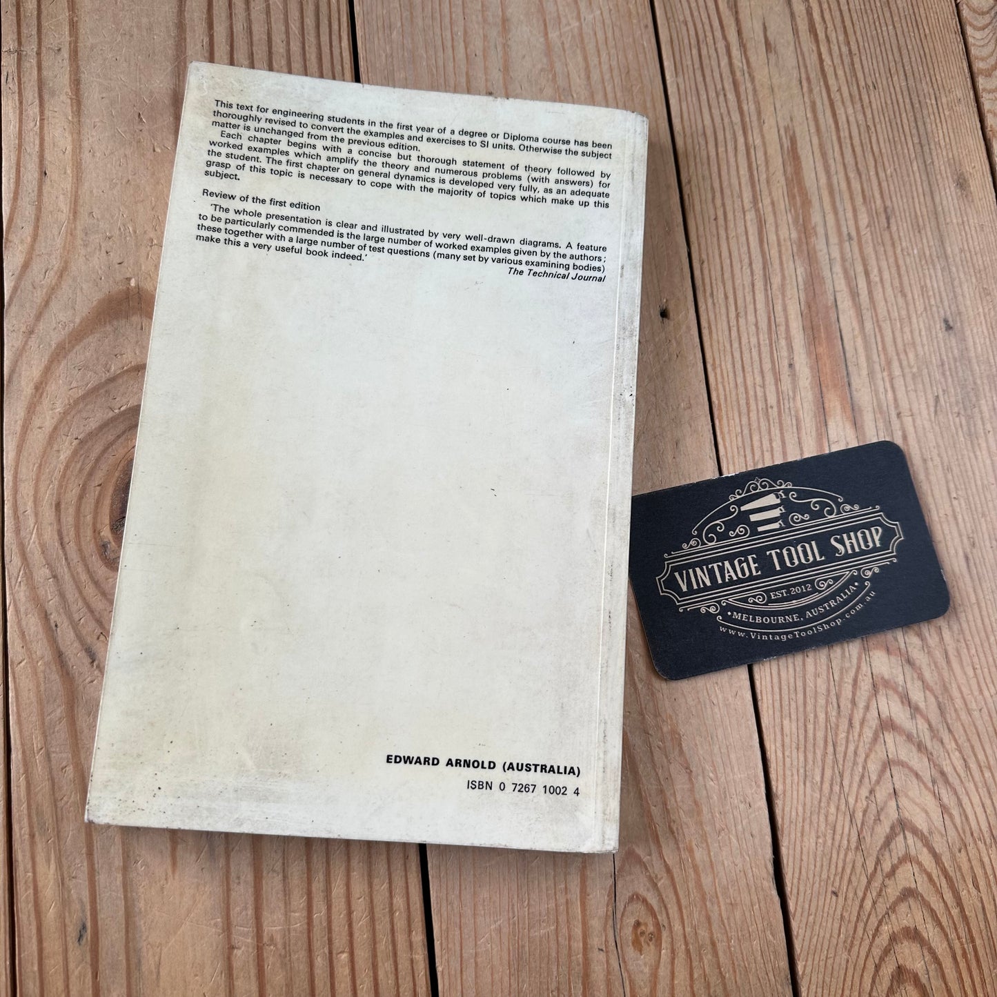 XBN31 Vintage 1970 BOOK MECHANICS of MACHINES, elementary theory and examples by J.Hannah & R.C.Stephens 3rd edition SI units
