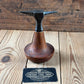 Y1301 CUTE! Antique small French JEWELLERS metalworking ANVIL on a wooden base
