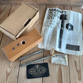 SOLD. H2146 Vintage SARJENT’S England 5/8” 14mm WOODEN SCREW Thread Box CUTTER
