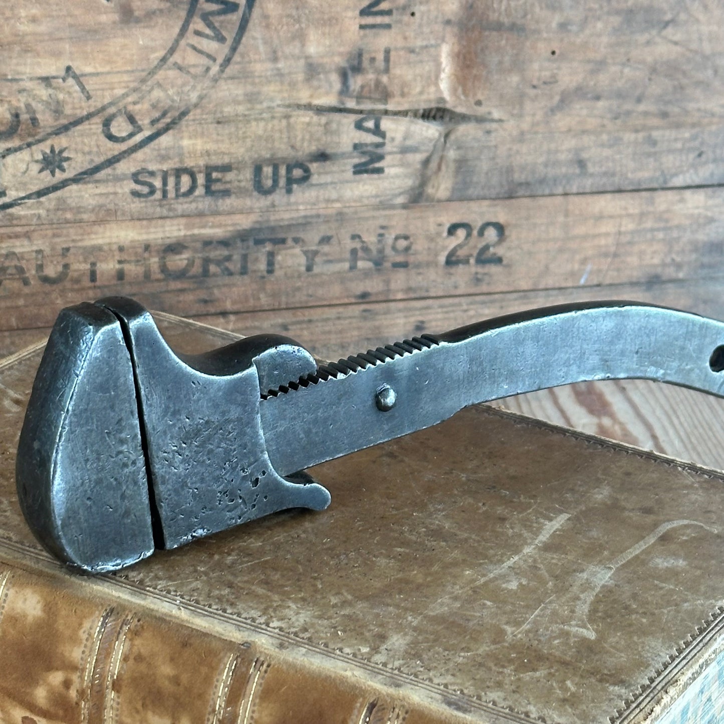 N1486 Vintage adjustable 8 & 1/2” WRENCH