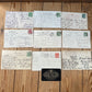VD0-16 Vintage 9x POSTCARD series 1905-1930 stamps handwritten souvenir post cards junk journal diary collection