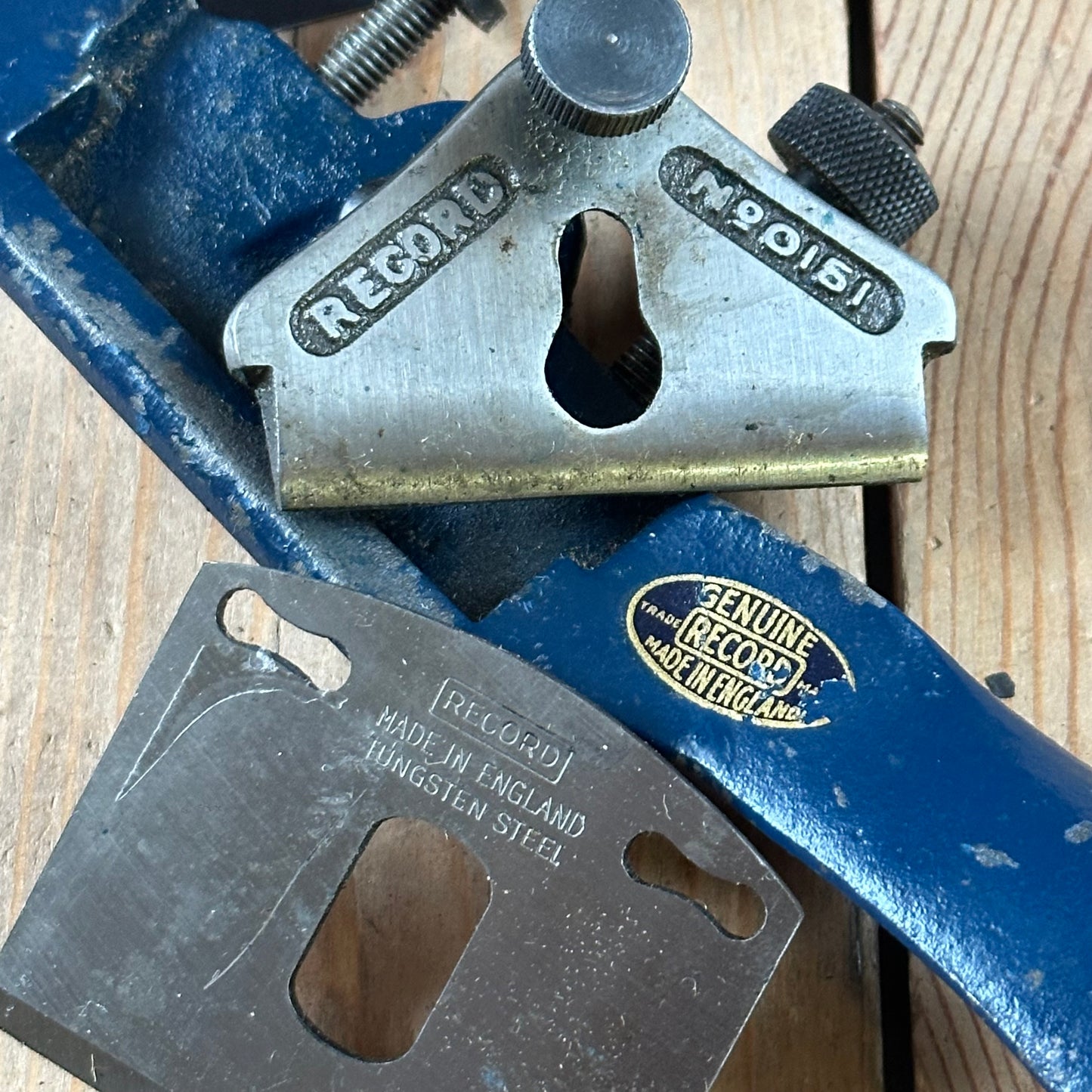 H2494 Vintage RECORD England No.151 adjustable flat base SPOKESHAVE spoke shave