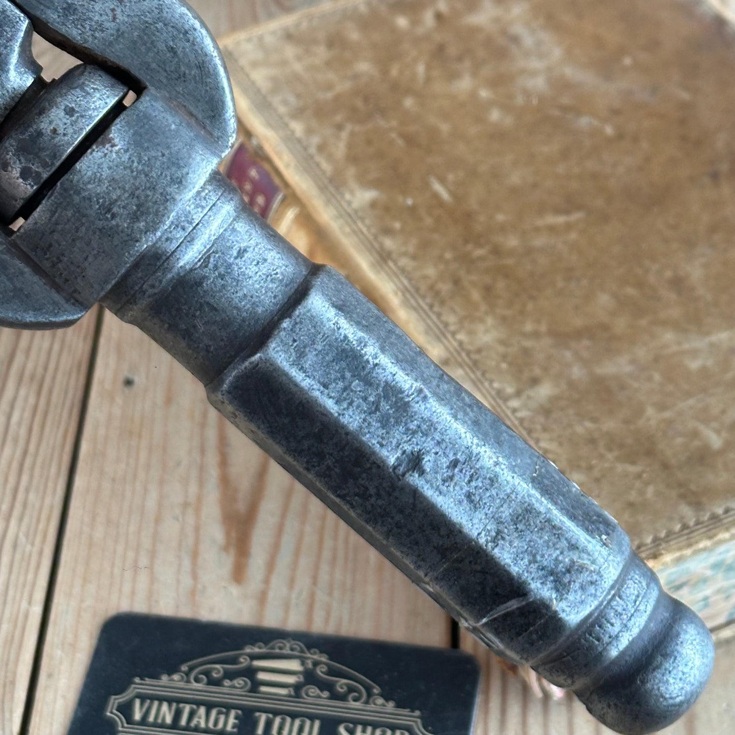 H2288 Vintage UNUSUAL 11” adjustable BUGGY WRENCH