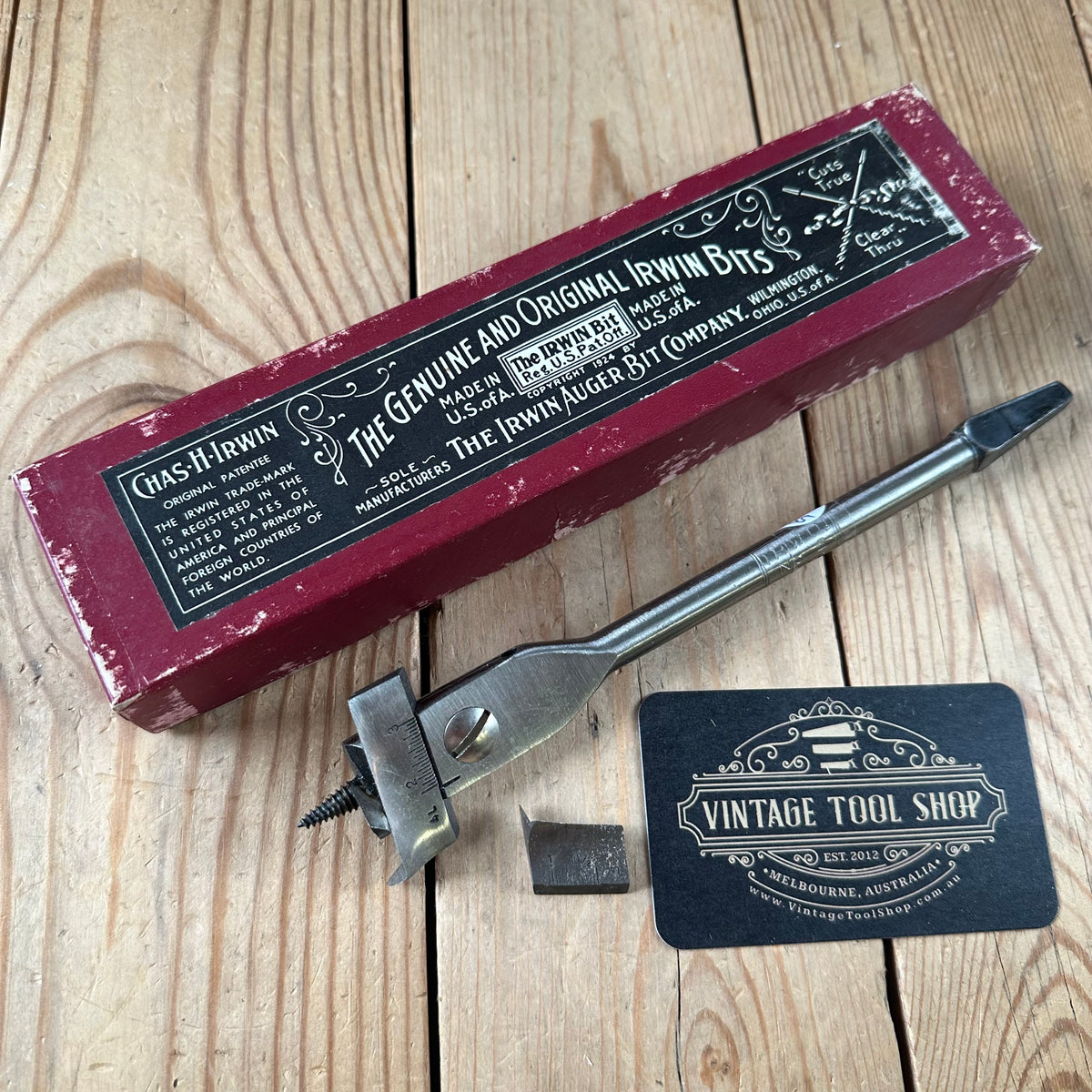 N1835 NEW OLD STOCK! Vintage IRWIN USA No.2 expansive DRILL BIT IOB