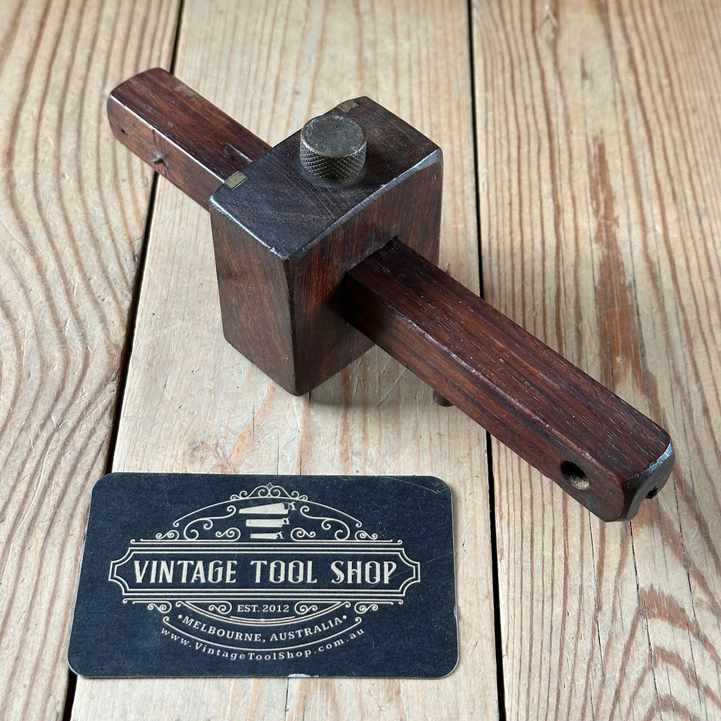 H2478 Vintage English made Rosewood BRASS Mortise and marking GAUGE