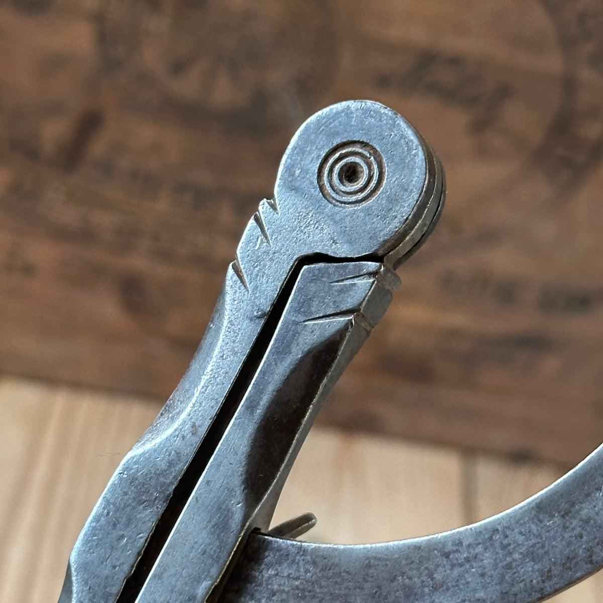 H2541 Vintage T.DIXON & Sons LEATHER grooving COMPASS marking knife TIMBER SCRIBE