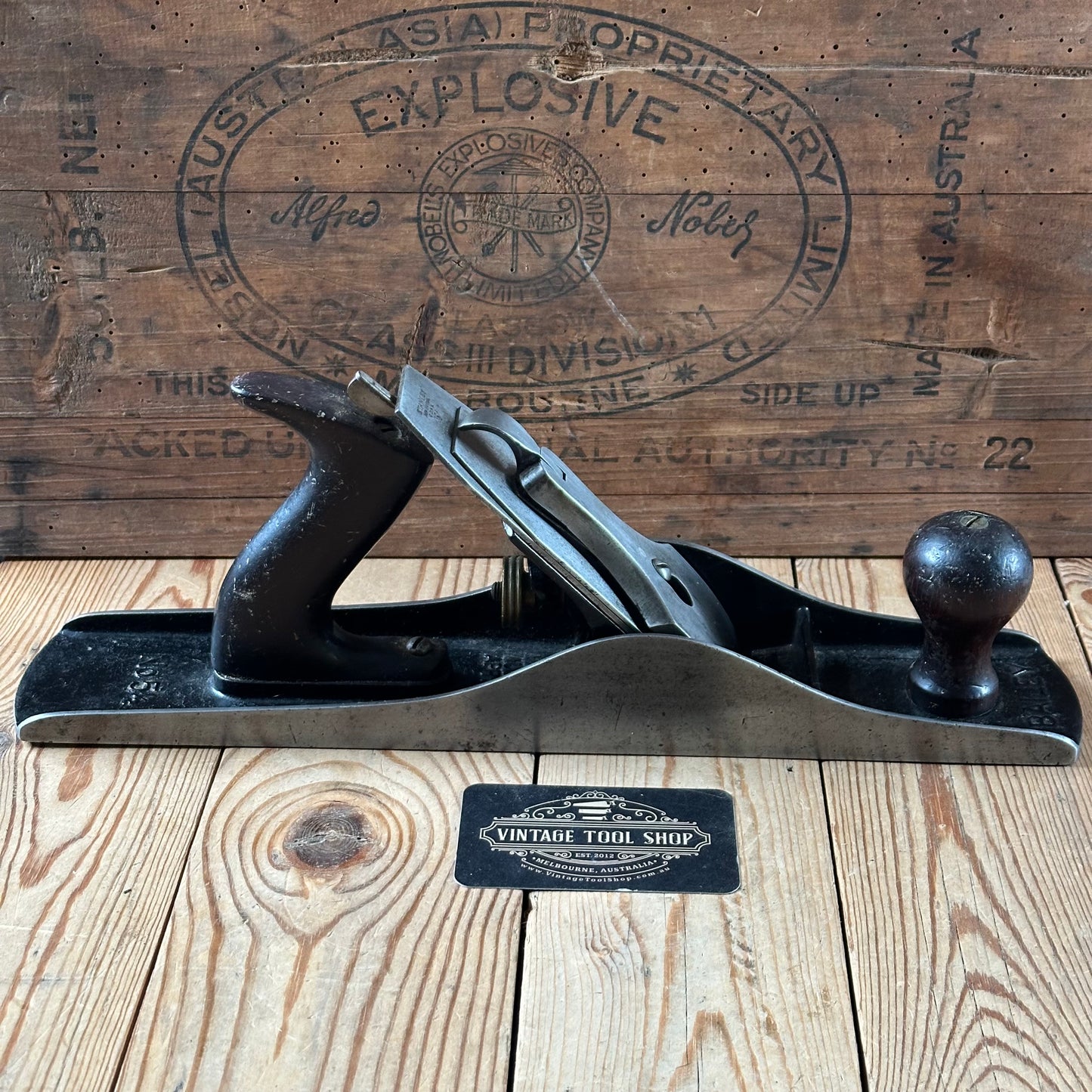 H2489 Vintage STANLEY USA Type 11 No.5 1/2 Corrugated PLANE with Rosewood handles