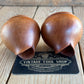 VD2280 Vintage pair of signed CHERRY wooden CANDLE HOLDERS