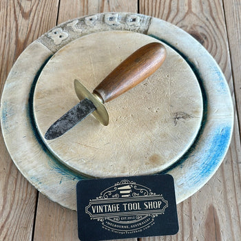 SOLD H1129 Vintage wooden handled OYSTER KNIFE