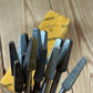 H2515 Vintage BOXED mixed set of 13 x CLEVELAND style wood drill BITS brace BIT set