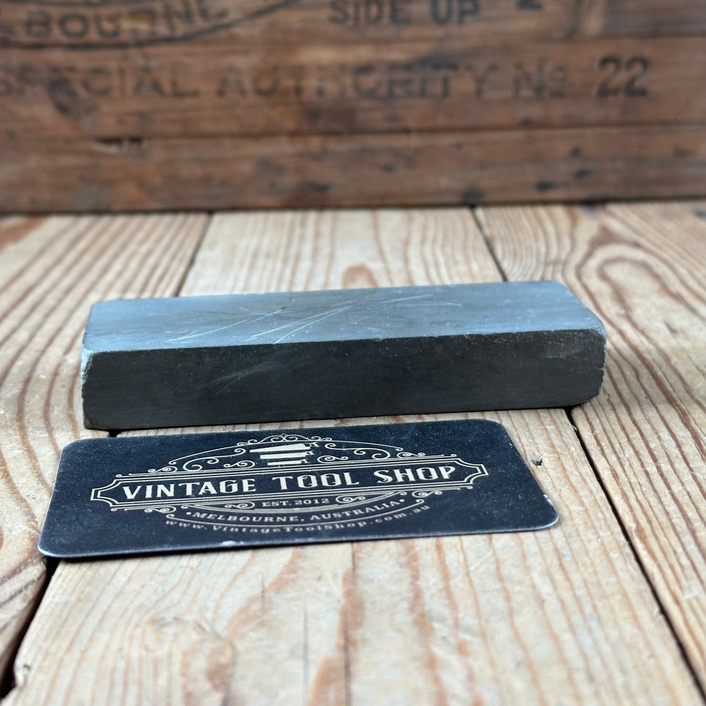 A329 Vintage DALMORE BLUE Scottish Razor BARBER HONE sharpening stone waterstone