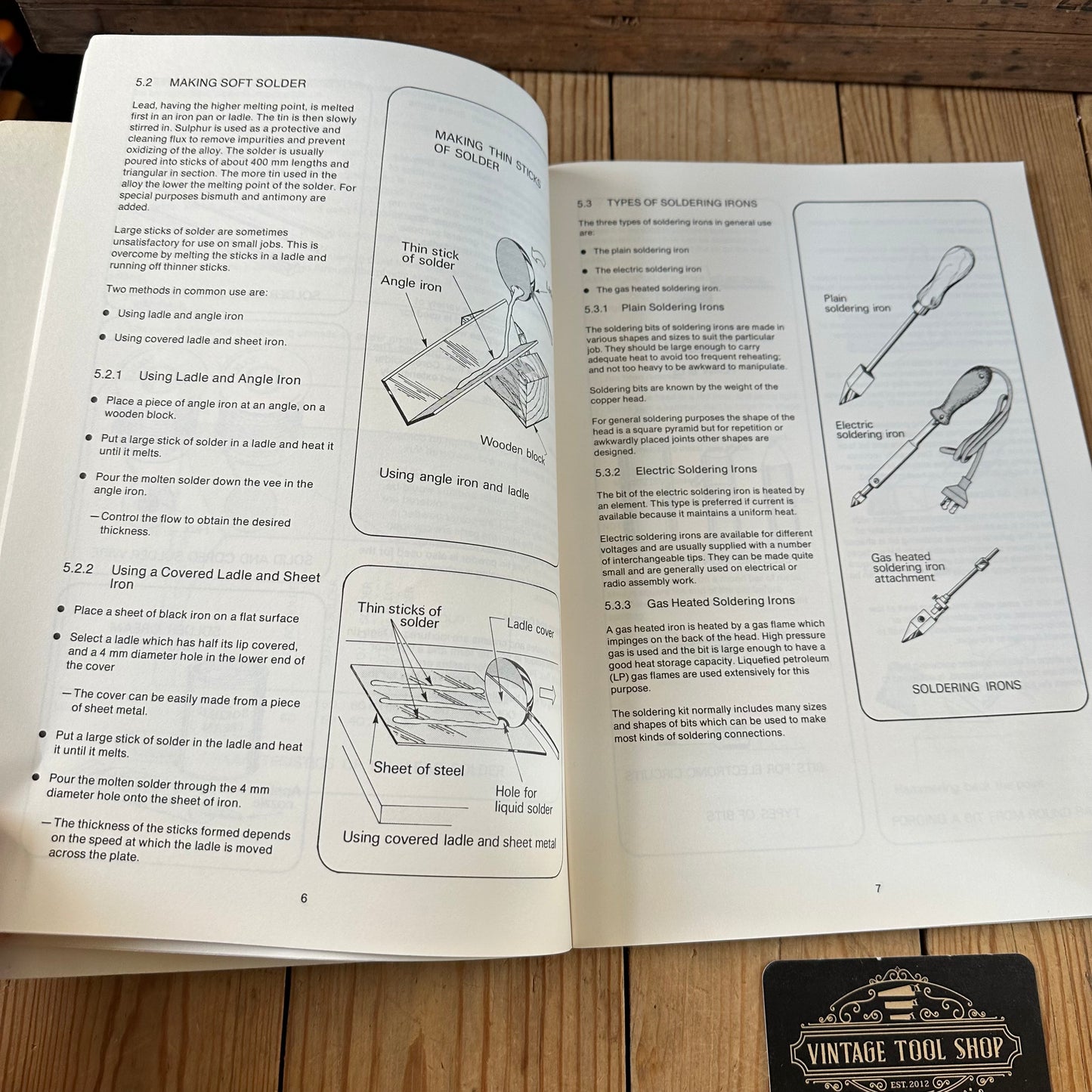 XBN190 Vintage 1977 No.5 BOOK BASIC TRADE MANUAL on SOLDERING by the Department of Employment & Youth Affairs