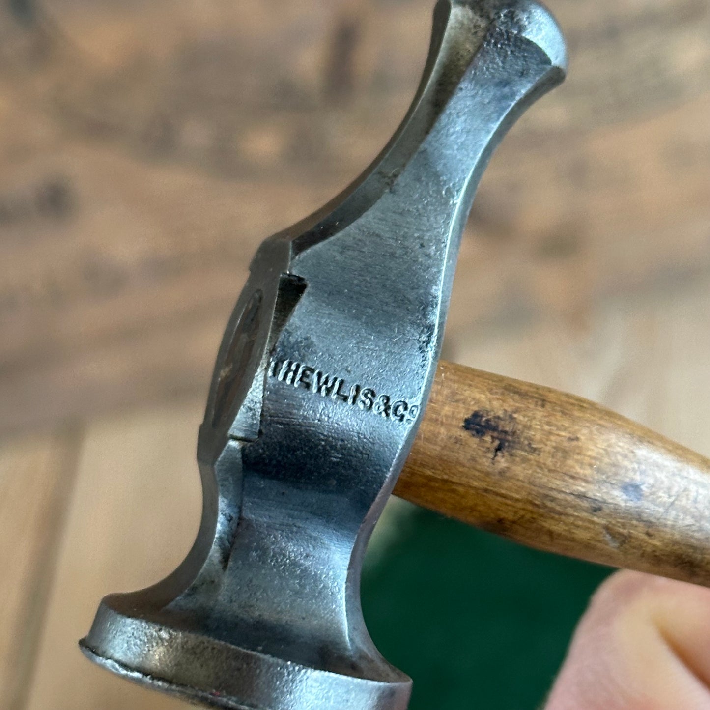 SOLD. D1856 GORGEOUS! Vintage small jewellers silversmiths Metalwork HAMMER by THEWLIS & Co