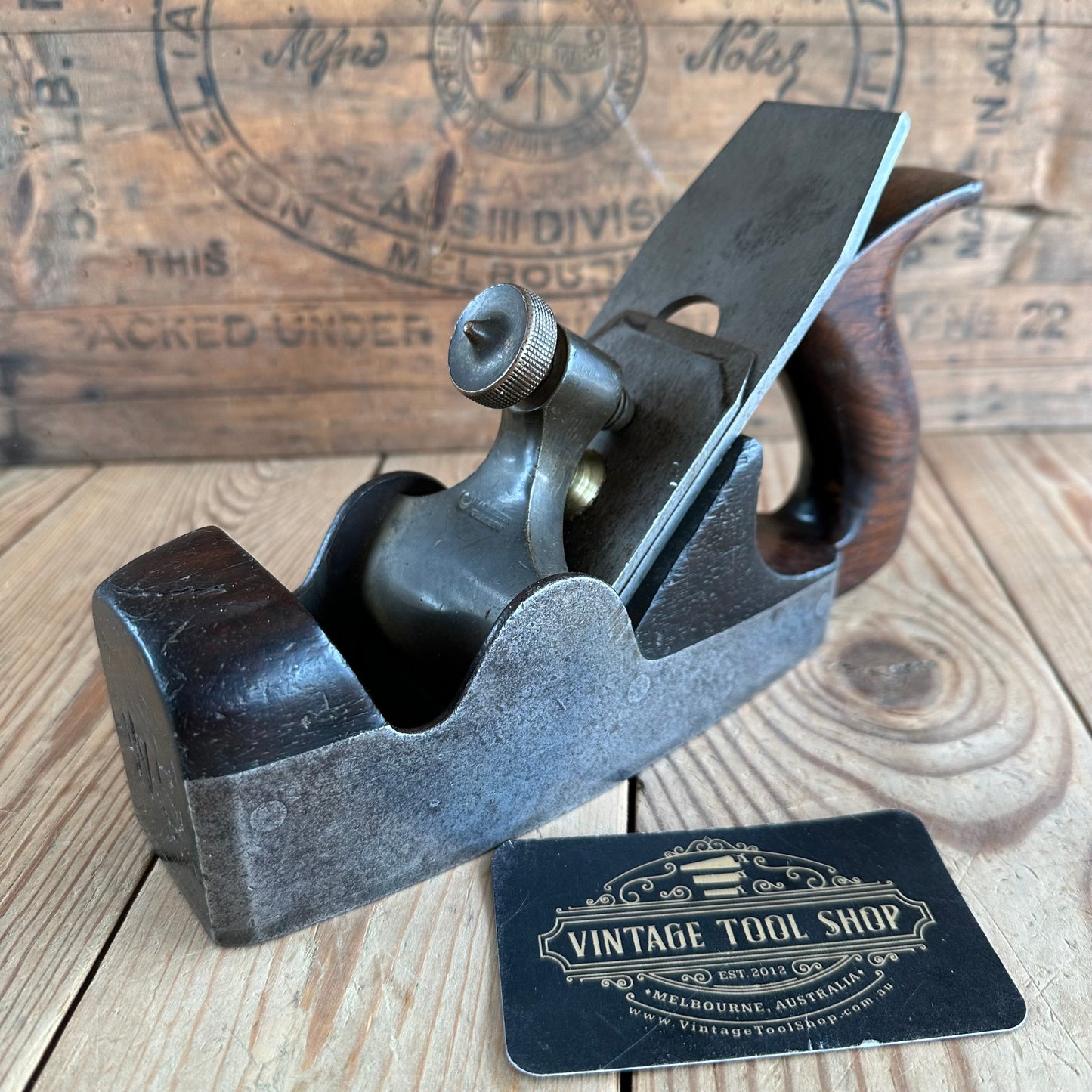 N1149 Antique MATHIESON Scotland Infill SMOOTHING plane in Rosewood