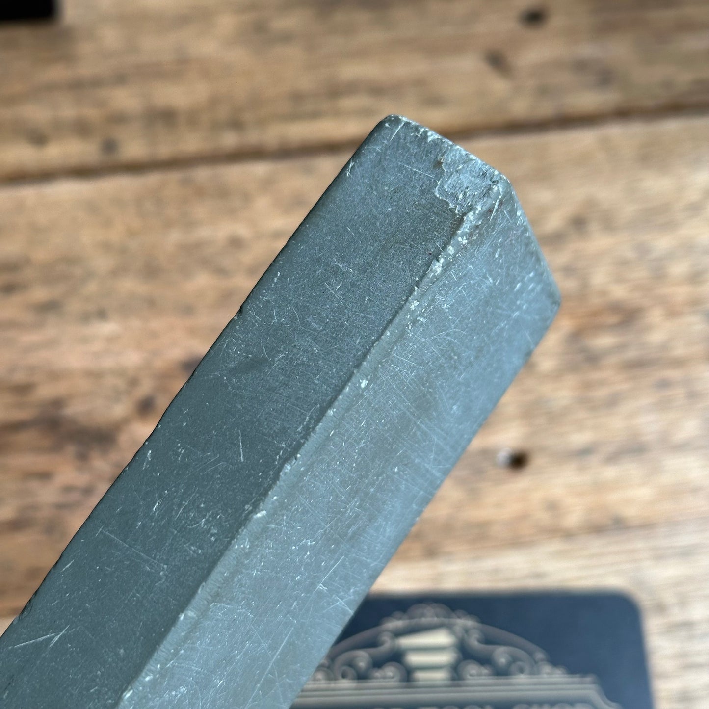 A385 Vintage rare 8” GREEN German THURINGIAN slate Razor HONE sharpening stone waterstone