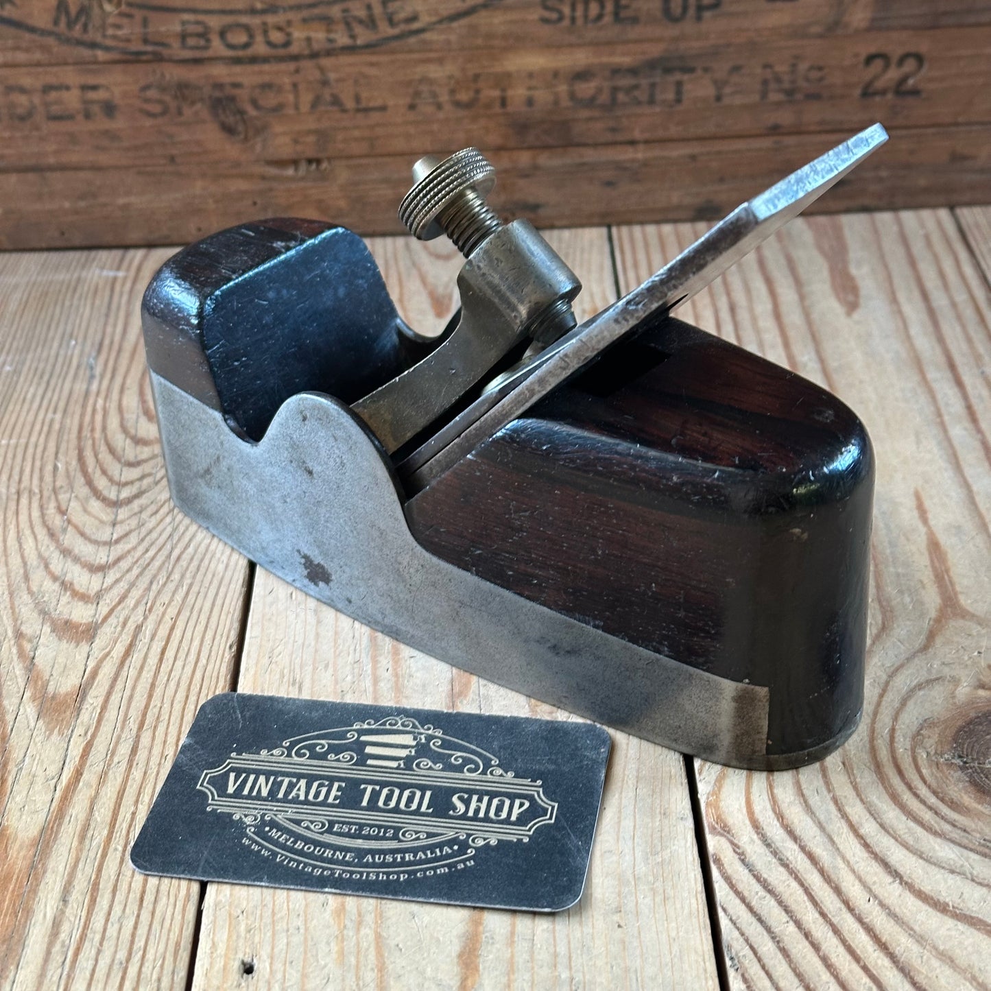 N1038 Antique MATHIESON Scotland No:842 SMOOTHING plane Rosewood