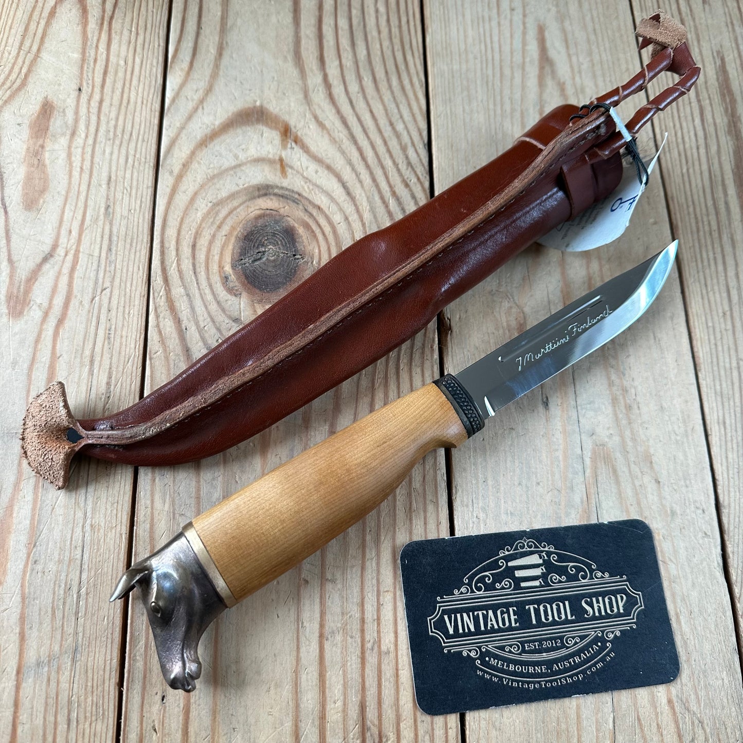 K41 Vintage Original Finnish MARTTIINI FINLAND Horse HEAD Puukko KNIFE