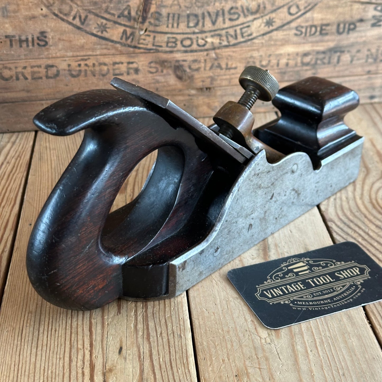 N1148 Antique UNIQUE SMOOTHING plane with Rosewood infill