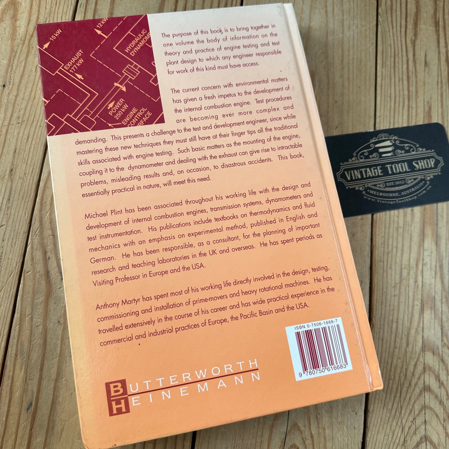 XBN63 Vintage BOOK ENGINE TESTING THEORY and PRACTICE by M.Plint & A.Martyr
