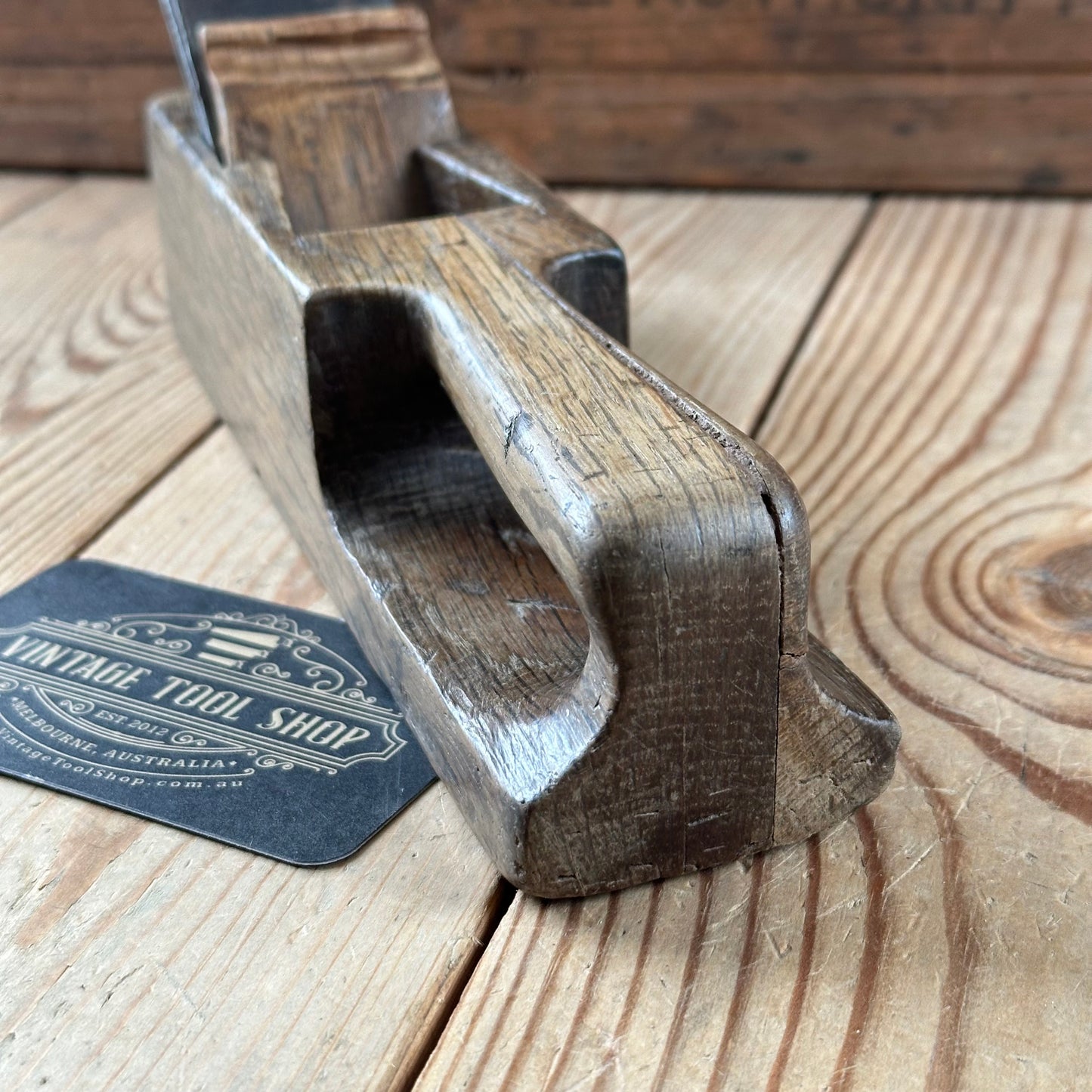 Y1538  Antique FRENCH Wooden PLANE display