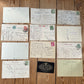 VD0-15 Vintage 11x sepia ENGLISH POSTCARD series 1905-1947 stamps handwritten souvenir post cards junk journal diary collection