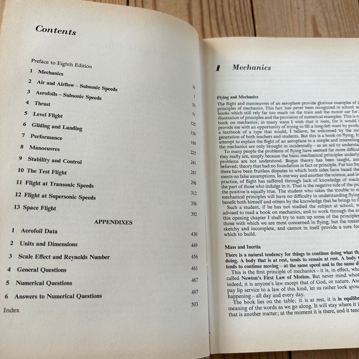XBN86 Vintage 1981 BOOK MECHANICS OF FLIGHT by A.C.Kermode